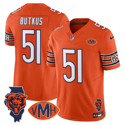 Men's Chicago Bears Virginia McCaskey Memorial Patch Vapor Jersey - All Stitched