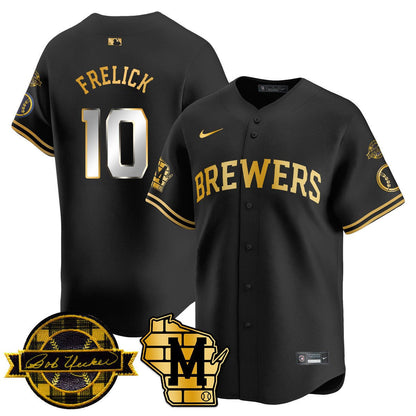 Men's Milwaukee Brewers Bob Uecker Patch Vapor Limited Jersey - All Stitched