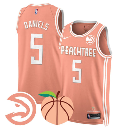 Men's Atlanta Hawks “Peachtree” City Edition Jersey - All Stitched