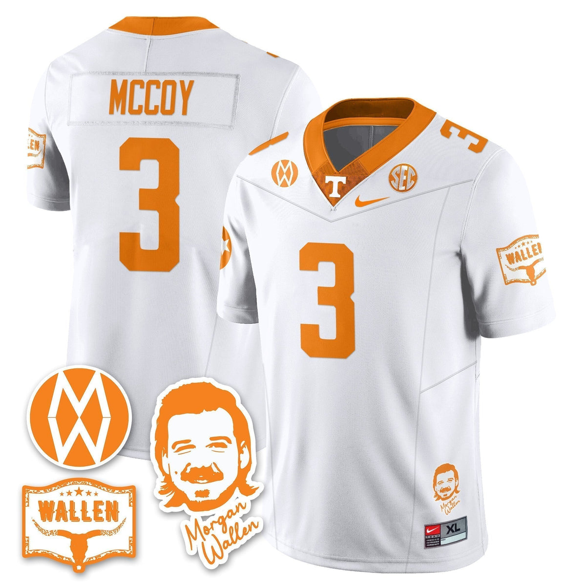 TENN Morgan Wallen 2025 Jersey - Stitched