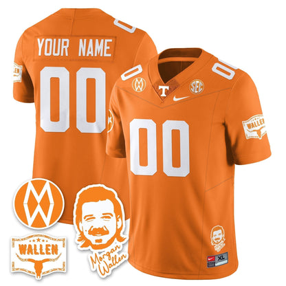 Tennessee Volunteers Morgan Wallen 2025 Custom Jersey - All Stitched