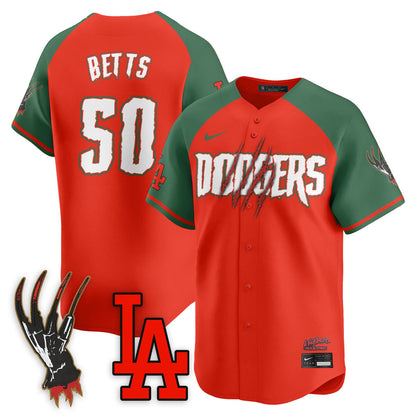 Los Angeles Dodgers "A Nightmare on Elm Street" Custom Jersey - Stitched