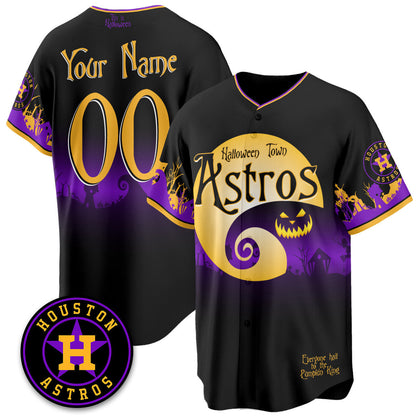 HOU "Halloween Town" Limited Custom Jersey - Stitched