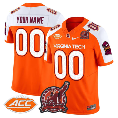 Virginia Tech Hokies Coach Frank Beamer Patch 2025 Vapor Limited Custom Jersey - All Stitched