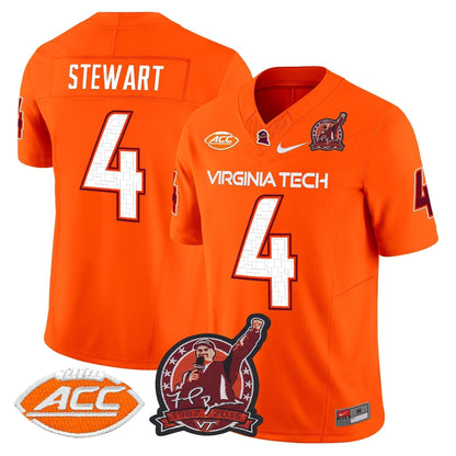 Men's Virginia Tech Hokies Coach Frank Beamer Patch 2025 Vapor Limited Jersey - All Stitched