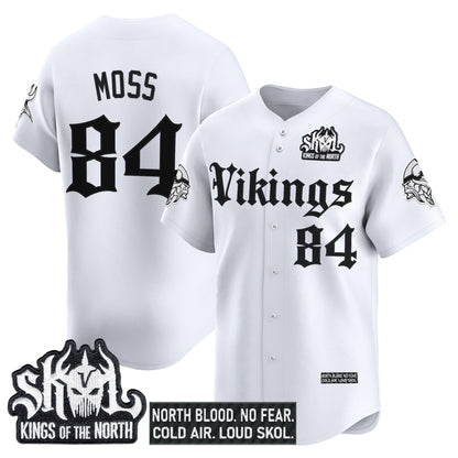 Men's Minnesota Vikings 'Gothic Norseblood Edition' Vapor Baseball Jersey - All Stitched