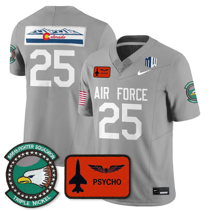 Men's Air Force Football 2025 Honor F-16 Jersey - All Stitched