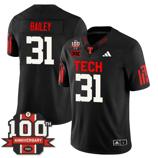 Men's Texas Tech Football 100th Anniversary Jersey - All Stitched