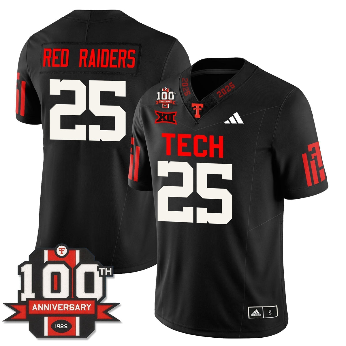 Men's Texas Tech Football 100th Anniversary Jersey - All Stitched