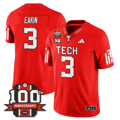 Men's Texas Tech Football 100th Anniversary Jersey - All Stitched