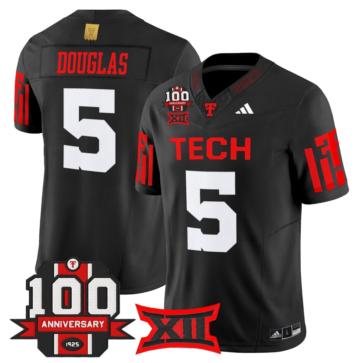 Men's Texas Tech Red Raiders 2025 Vapor Limited Jersey - 100th Anniversary Patch - All Stitched