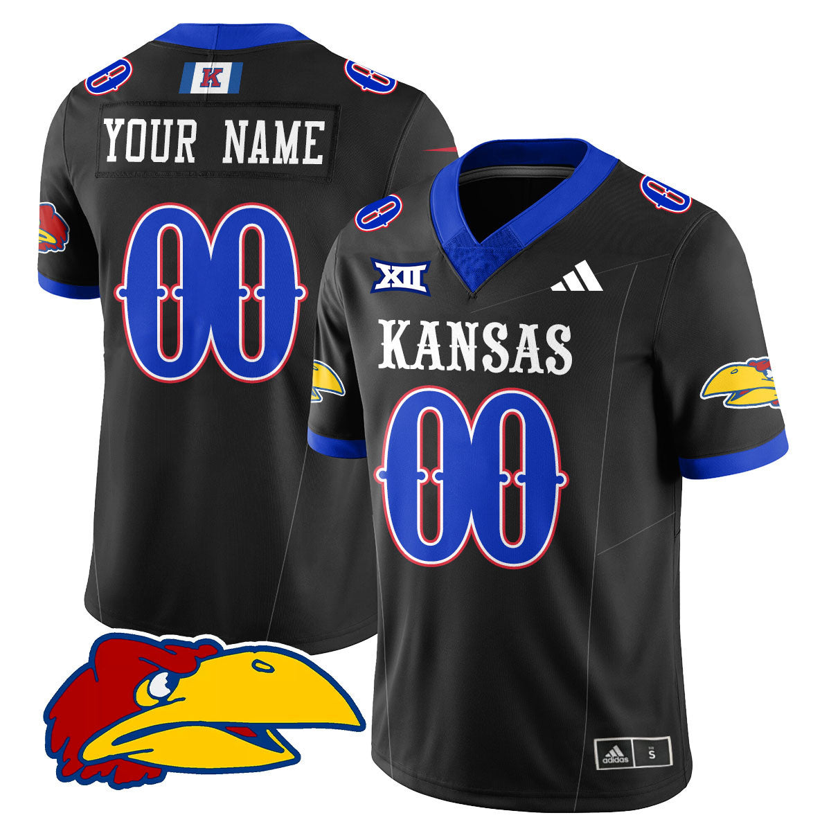 Custom KU Football 2025 Limited Jersey - Stitched