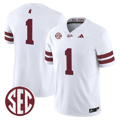 Men's Mississippi State Bulldogs 'Dark Mode' Vapor Limited Jersey - All Stitched