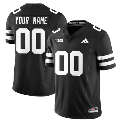 Custom Nebraska Football 2025 "Blackout" Jersey - Stitched