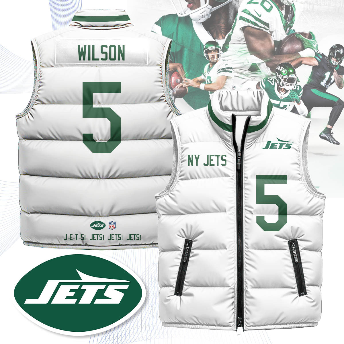 NYJ Unisex Puffer Vest