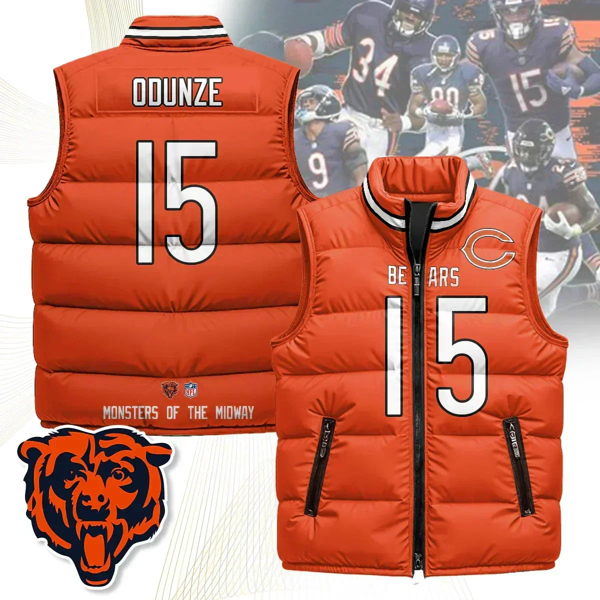 Chicago Bears Unisex Puffer Vest
