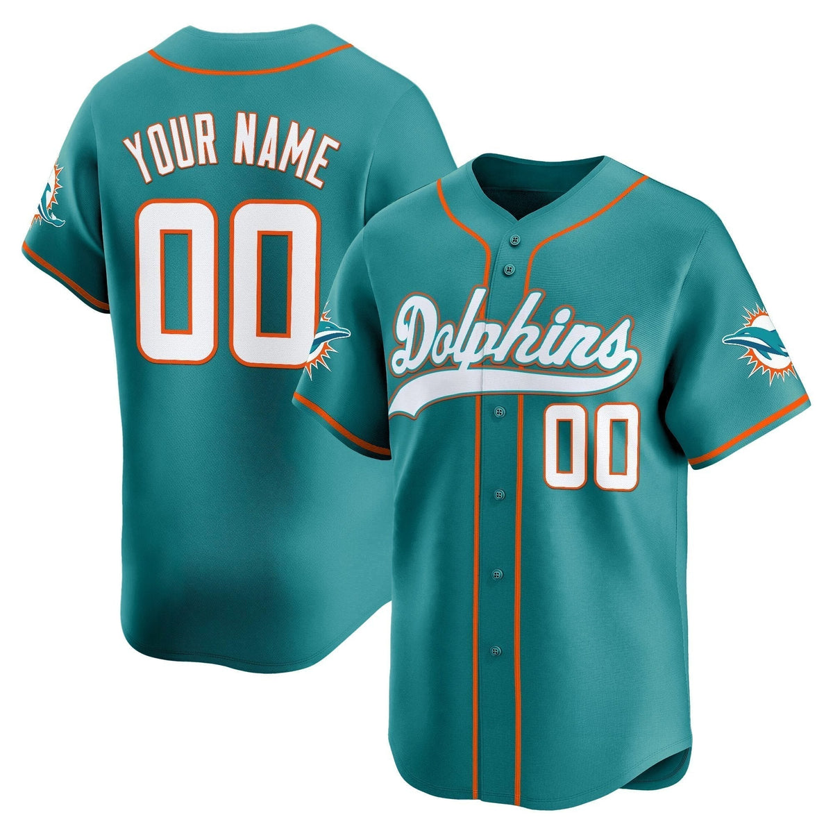 Miami Dolphins 2025 Vapor Baseball Custom Jersey - All Stitched