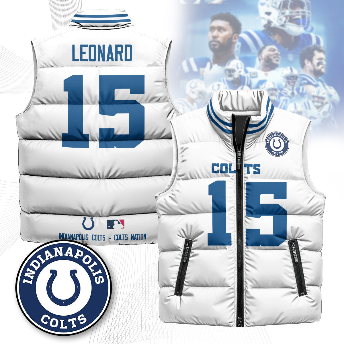 Indianapolis Colts Unisex Puffer Vest