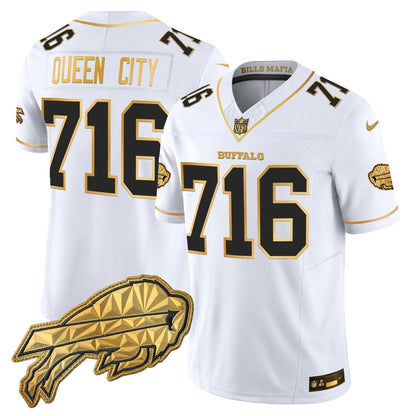 Men's Buffalo Bills 2025 "Rivalries" Gold Vapor Limited Jersey - All Stitched