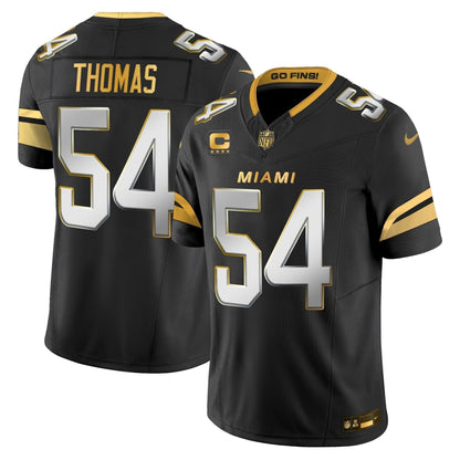 Men's Miami Dolphins 2025 "Rivalries" Gold Vapor Limited Jersey - All Stitched