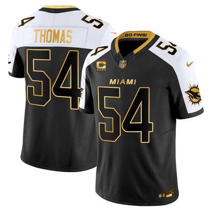 Men's Miami Dolphins 2025 "Rivalries" Gold Vapor Limited Jersey - All Stitched