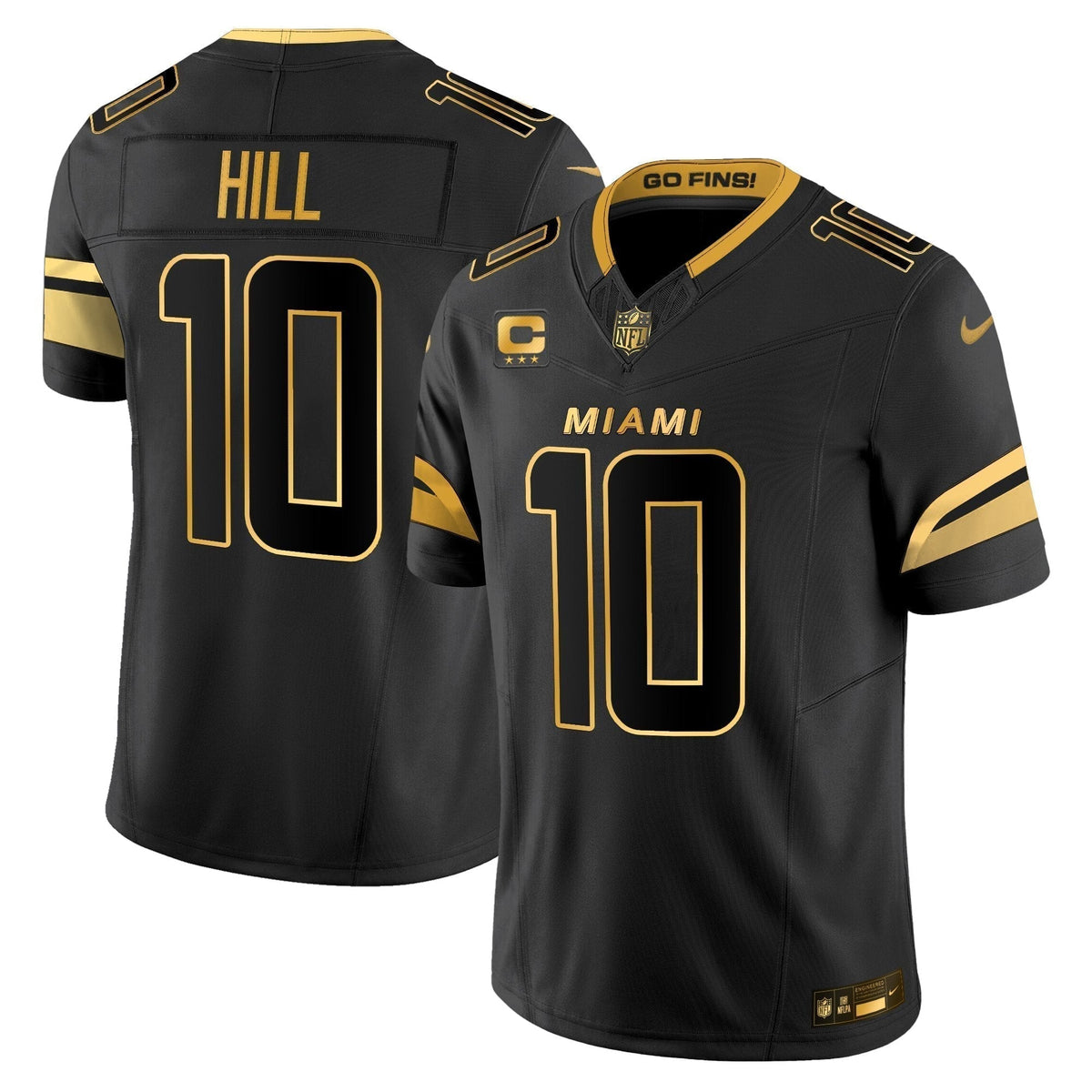 Men's Miami Dolphins 2025 "Rivalries" Gold Vapor Limited Jersey - All Stitched