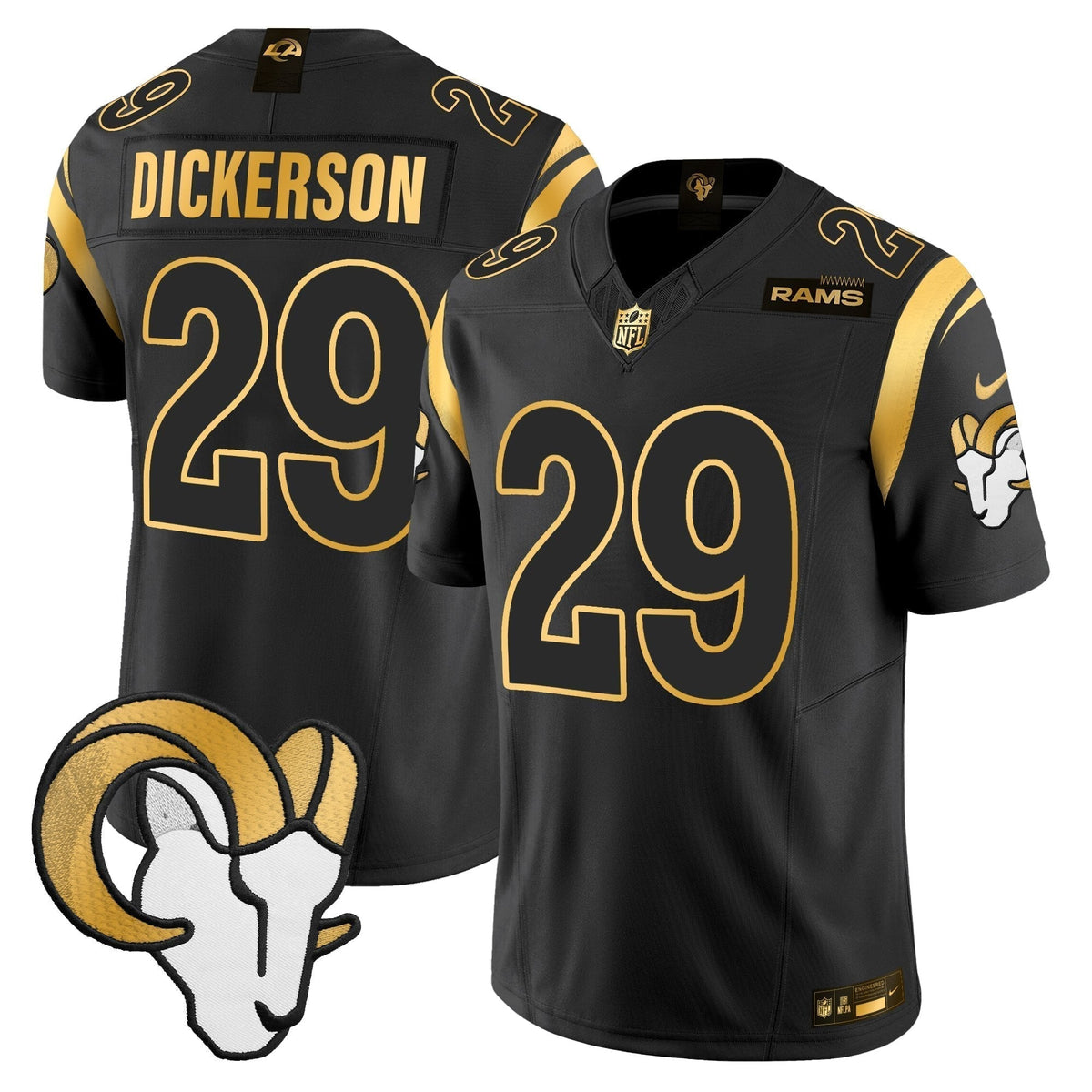 Men's Los Angeles Rams Gold Vapor Limited Jersey - All Stitched