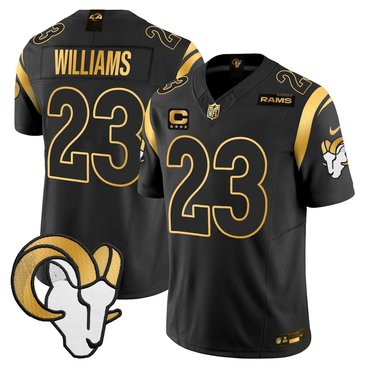 Men's Los Angeles Rams Gold Vapor Limited Jersey - All Stitched