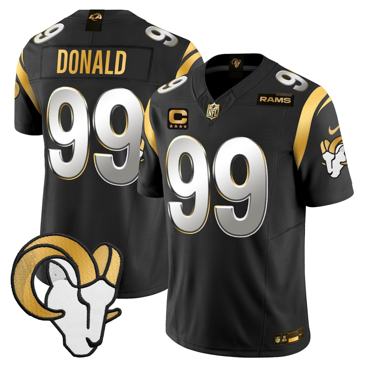 Men's Los Angeles Rams Gold Vapor Limited Jersey - All Stitched