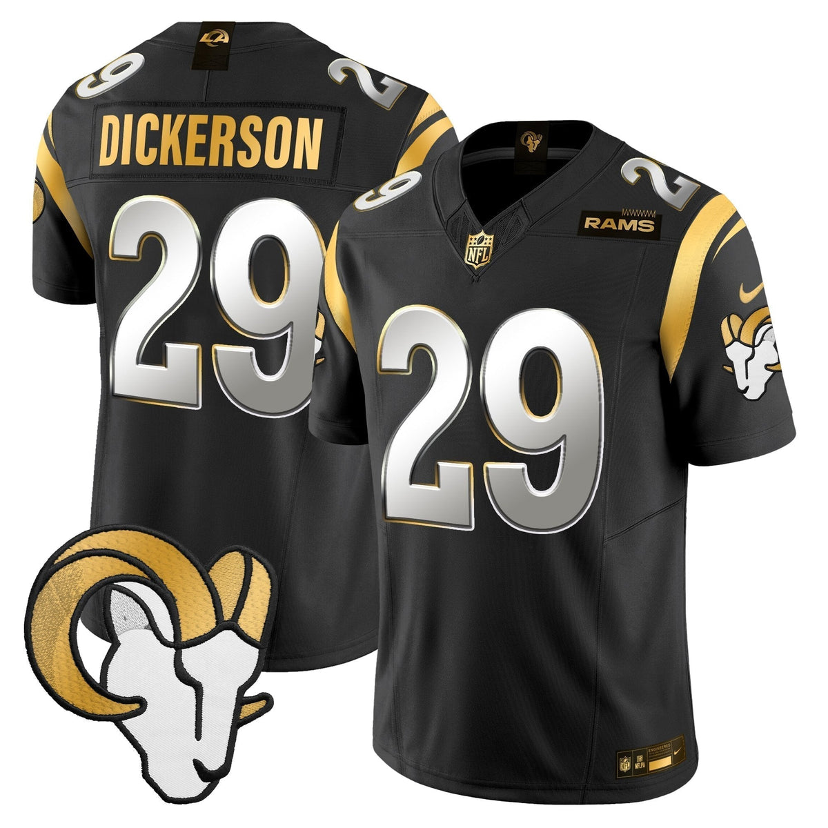 Men's Los Angeles Rams Gold Vapor Limited Jersey - All Stitched