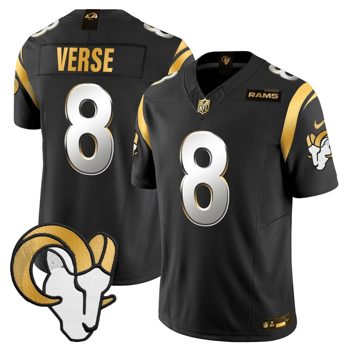 Men's Los Angeles Rams Gold Vapor Limited Jersey - All Stitched