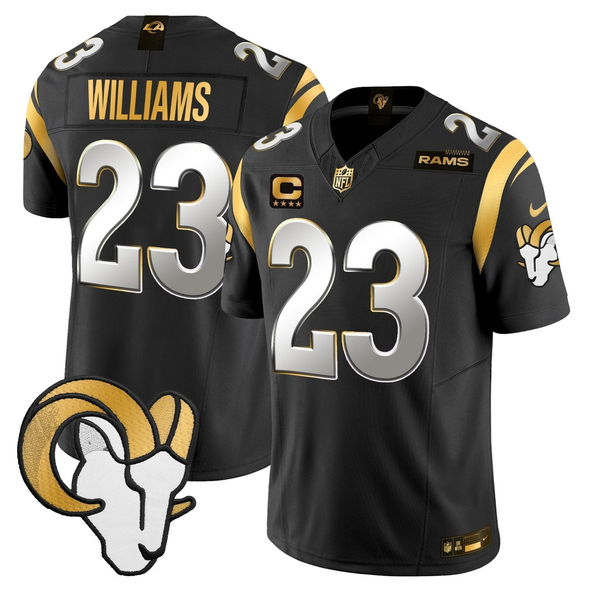 Men's Los Angeles Rams Gold Vapor Limited Jersey - All Stitched