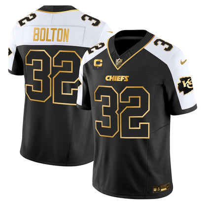 Men's Kansas City Chiefs 2025 Gold Vapor Limited Jersey - All Stitched