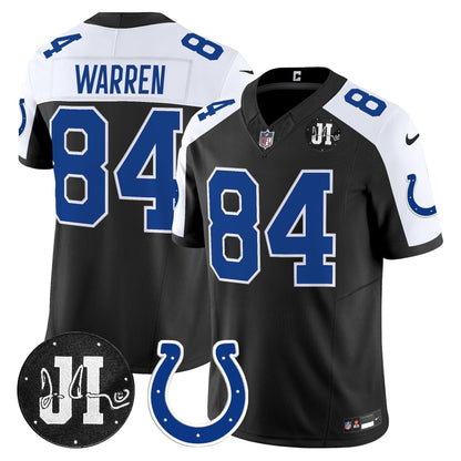Men's Indianapolis Colts 2025 Jim Irsay Patch Vapor Limited Jersey - All Stitched