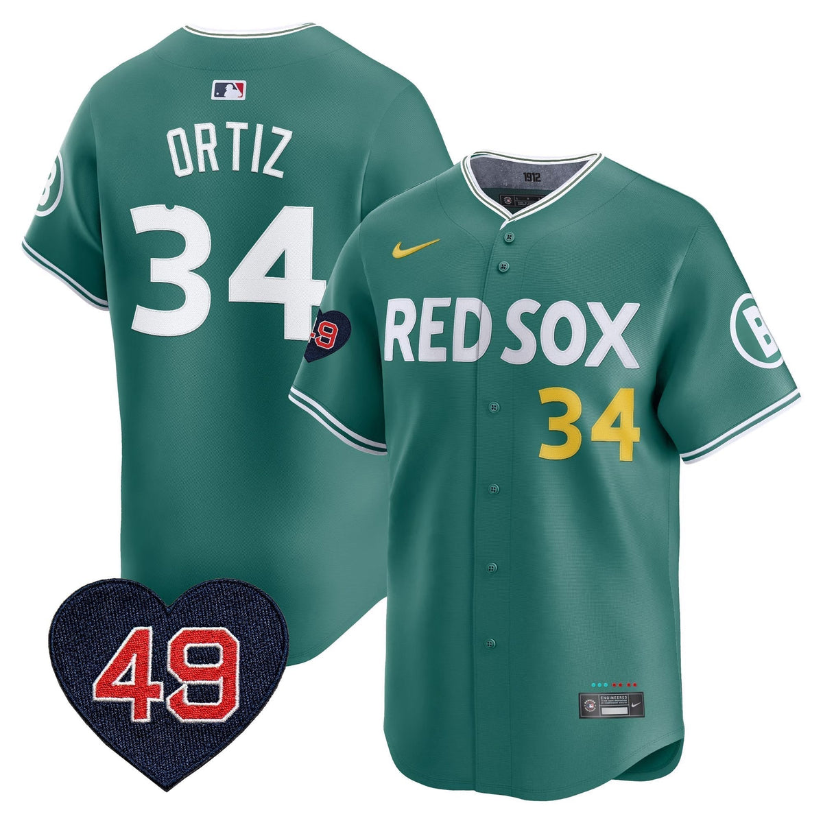 Men's Boston Red Sox Tim Wakefield Patch Vapor Premier Limited Jersey - All Stitched