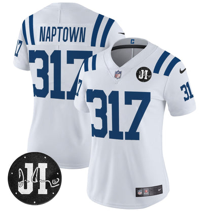 Women's Indianapolis Colts 2025 Jim Irsay Patch Vapor Limited Jersey - All Stitched