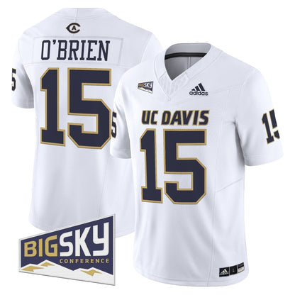 Men's UC Davis Aggies 2025 'Lake Tahoe Patch' Vapor Limited Jersey - All Stitched