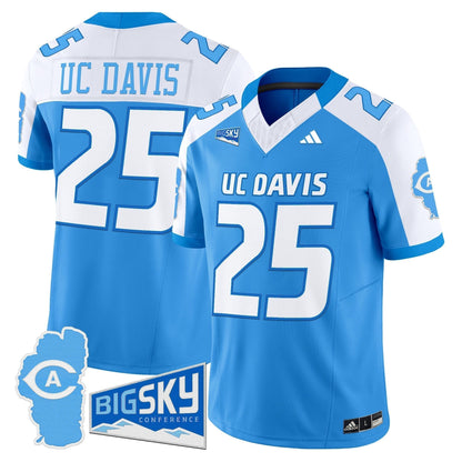 Men's UC Davis Aggies 2025 'Lake Tahoe Patch' Vapor Limited Jersey - All Stitched