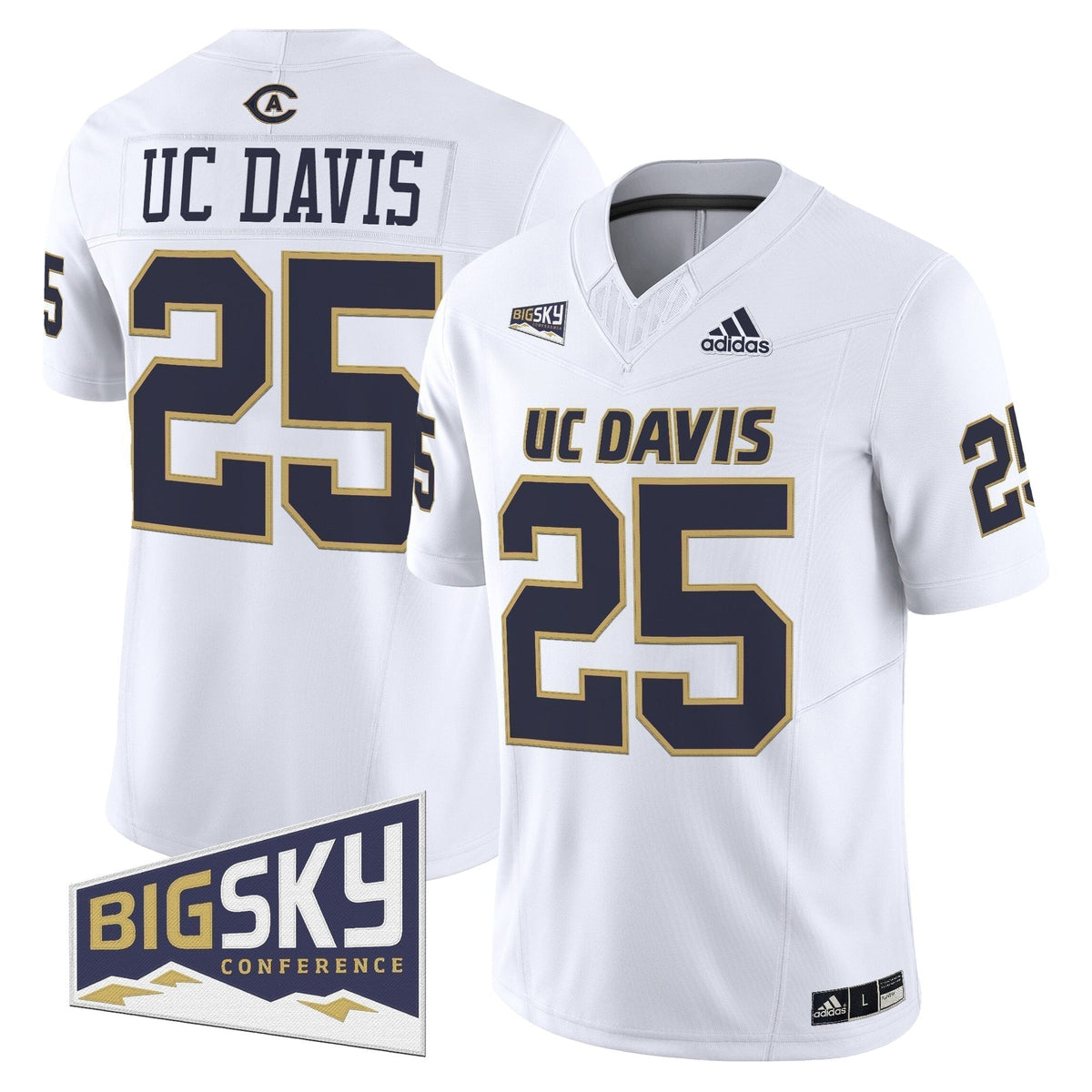 Men's UC Davis Aggies 2025 'Lake Tahoe Patch' Vapor Limited Jersey - All Stitched