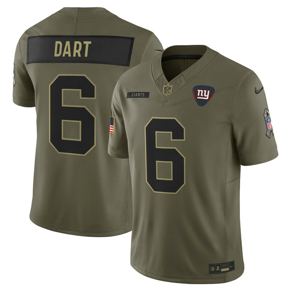 Jaxson Dart #6 NYG Jersey - Stitched N1