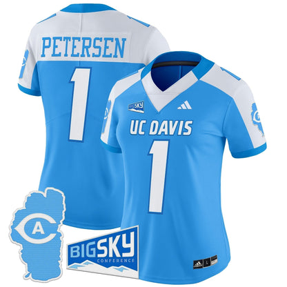 Women's UC Davis Aggies 2025 'Lake Tahoe Patch' Vapor Limited Jersey - All Stitched