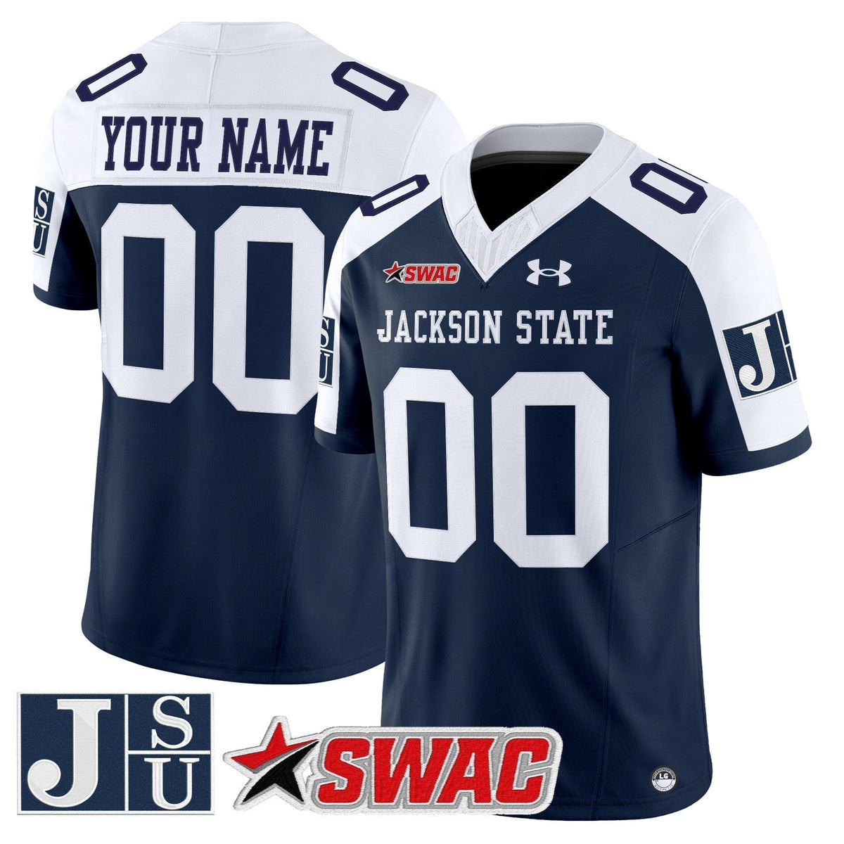 Jackson State Tigers 2025 Vapor Limited Custom Jersey - All Stitched