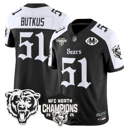 CHI 'Gothic Midway Legacy' NFC North Champions Patch Vapor Limited Jersey - Stitched