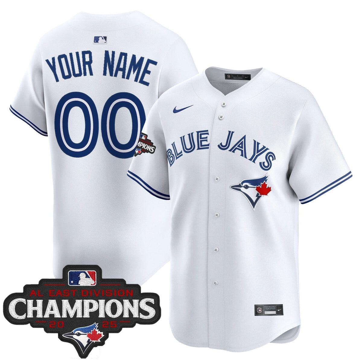Toronto Blue Jays 2025 AL East Division Champions Vapor Premier Limited Custom Jersey - All Stitched