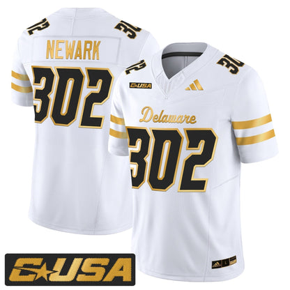 Men's Delaware Blue Hens 2025 Gold Vapor Limited Jersey - All Stitched