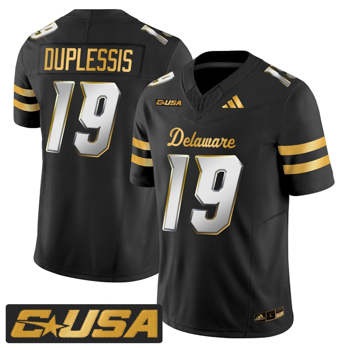 Men's Delaware Blue Hens 2025 Gold Vapor Limited Jersey - All Stitched