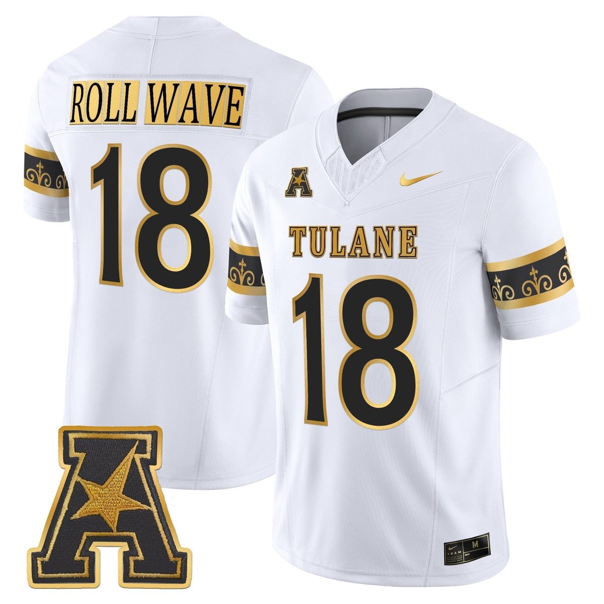 Men's Tulane Green Wave 2025 'City Edition' Gold Vapor Limited Jersey - All Stitched