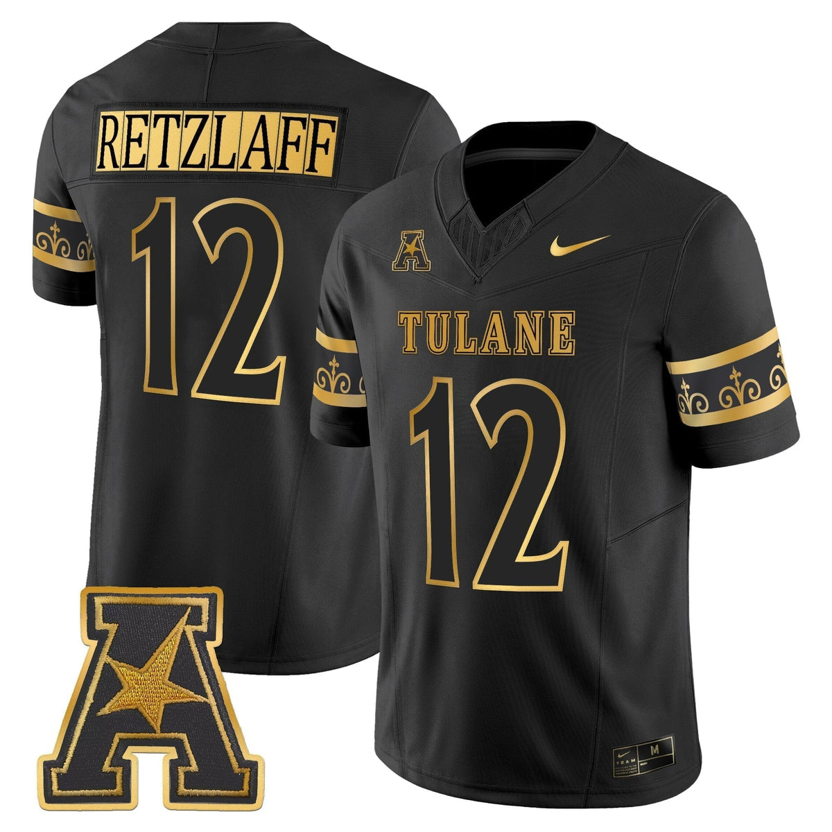Men's Tulane Green Wave 2025 'City Edition' Gold Vapor Limited Jersey - All Stitched