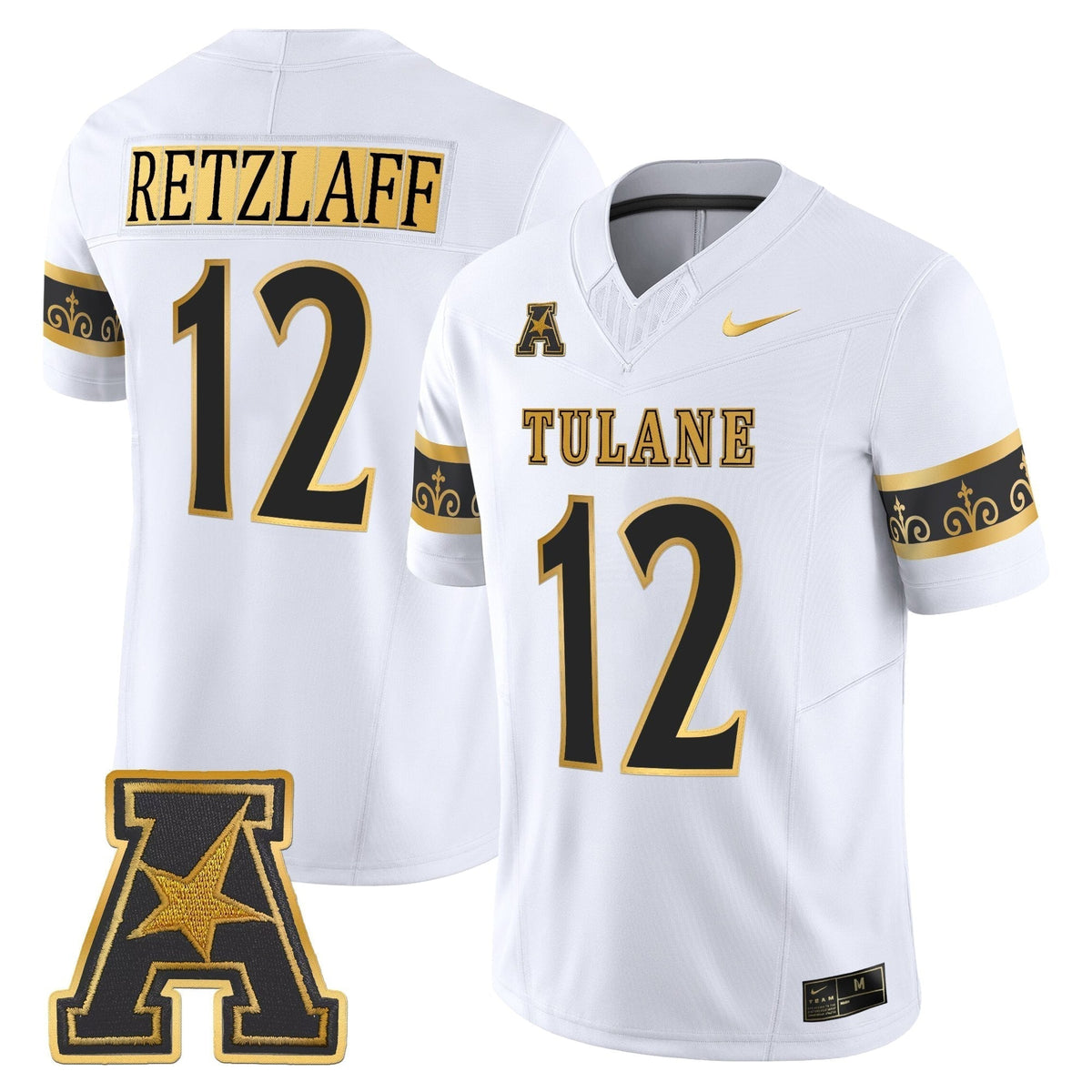 Men's Tulane Green Wave 2025 'City Edition' Gold Vapor Limited Jersey - All Stitched