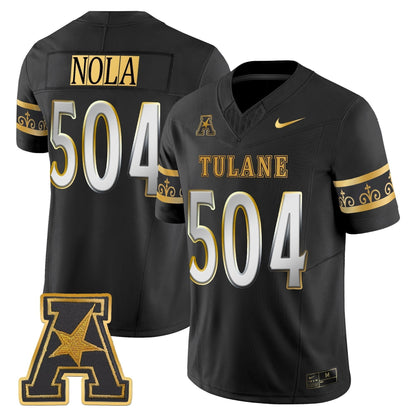 Men's Tulane Green Wave 2025 'City Edition' Gold Vapor Limited Jersey - All Stitched
